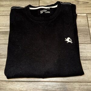 Express Black Crewneck Sweater with White Emblem